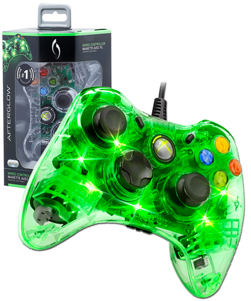 PDP Afterglow Wired Controller with SmartTrack Technology Green Xbox ...